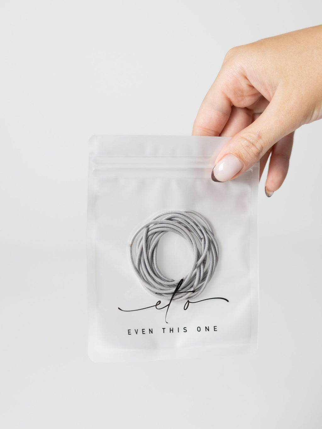 Even this one | Slim hårelastikker - 10 stk. Lysegrå