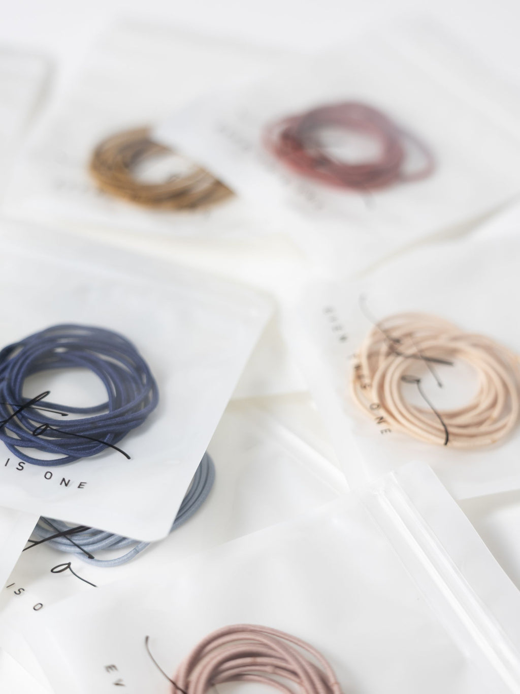 Even this one | Slim hårelastikker - 10 stk. Rosa